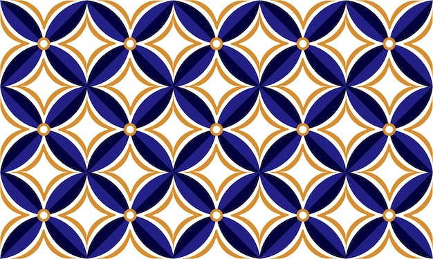 patrón de batik azul