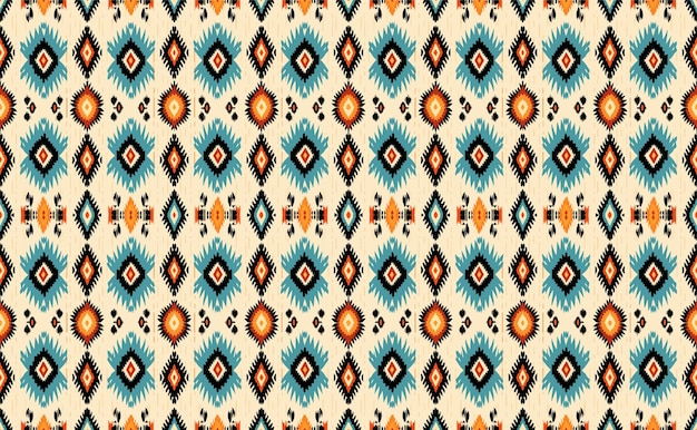 Patrón de batik sin costuras Patrón de batik tribal sin costuras e ikat étnico Patrón de colores sin costuras
