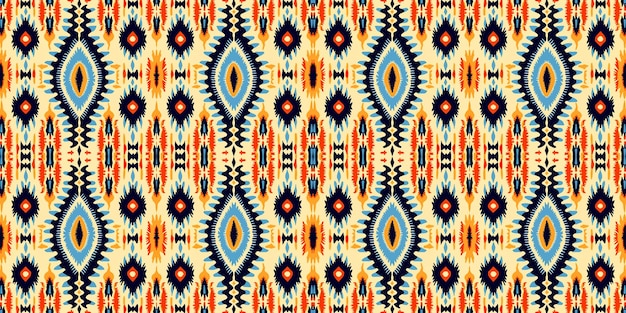 Patrón de batik sin costuras Patrón de batik tribal sin costuras e ikat étnico Patrón de colores sin costuras