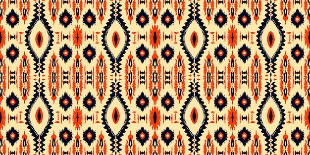 Patrón de batik sin costuras Patrón de batik tribal sin costuras e ikat étnico Patrón de colores sin costuras