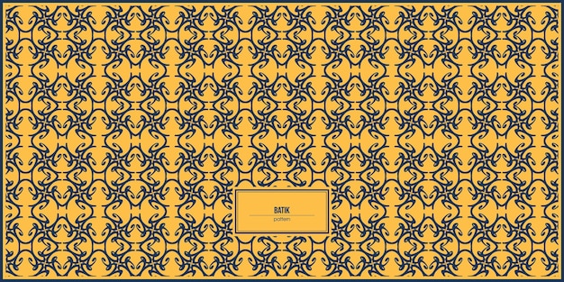 patrón de batik cultural con fondo amarillo