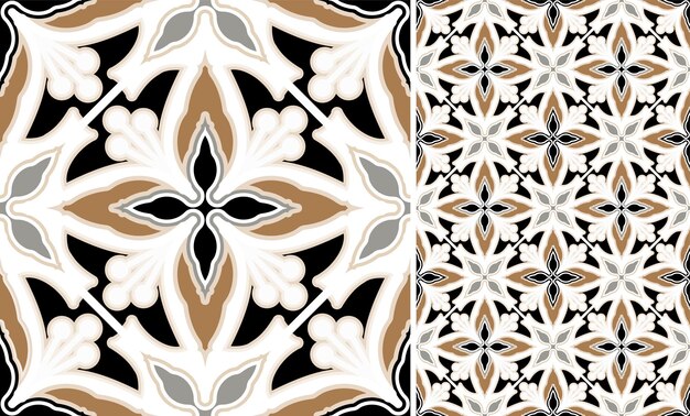 Patrón de batik inconsútil