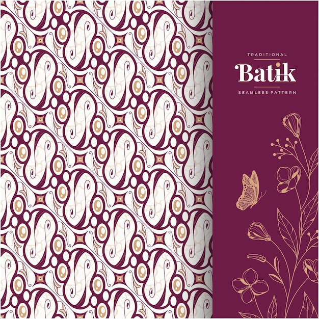 Patrón de batik javanés vector stock