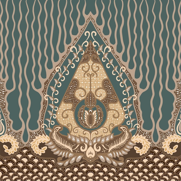 El patrón de batik vectorial de Indonesia