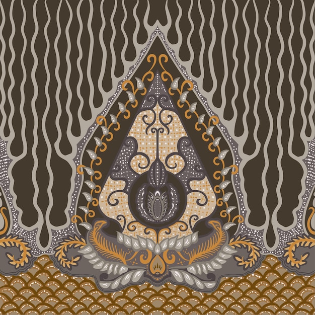 El patrón de batik vectorial de Indonesia