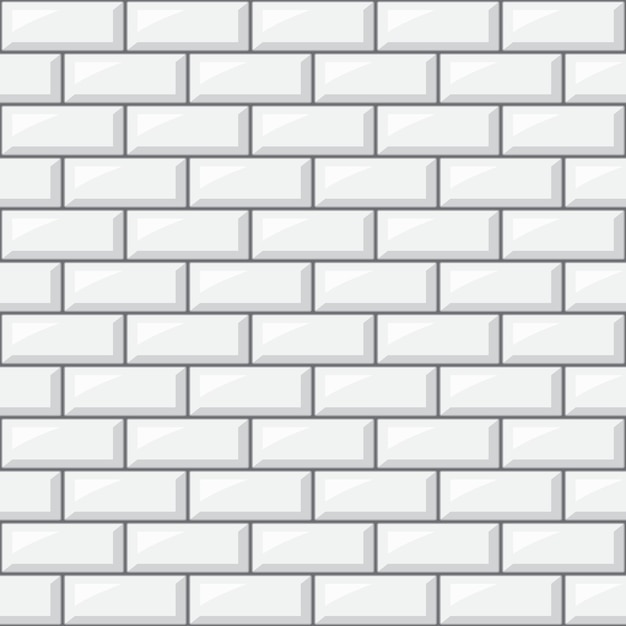 Patrón blanco sin costuras del metro Pared de ladrillo Ilustración vectorial