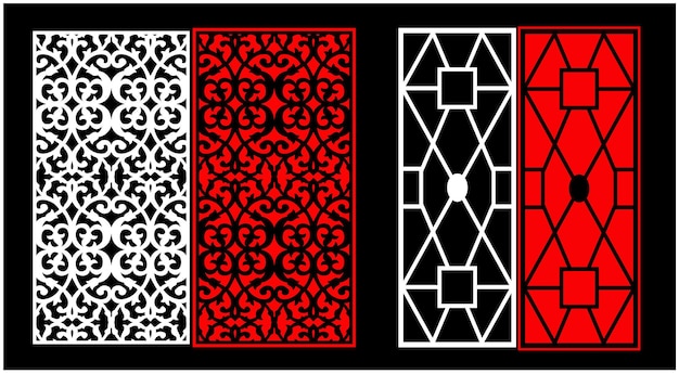Un patrón en blanco y negro con un diseño rojo que dice 'el diseño rojo'