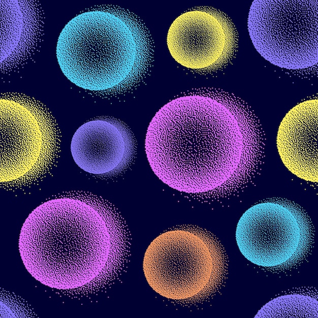 Vector patrón con bolas de colores