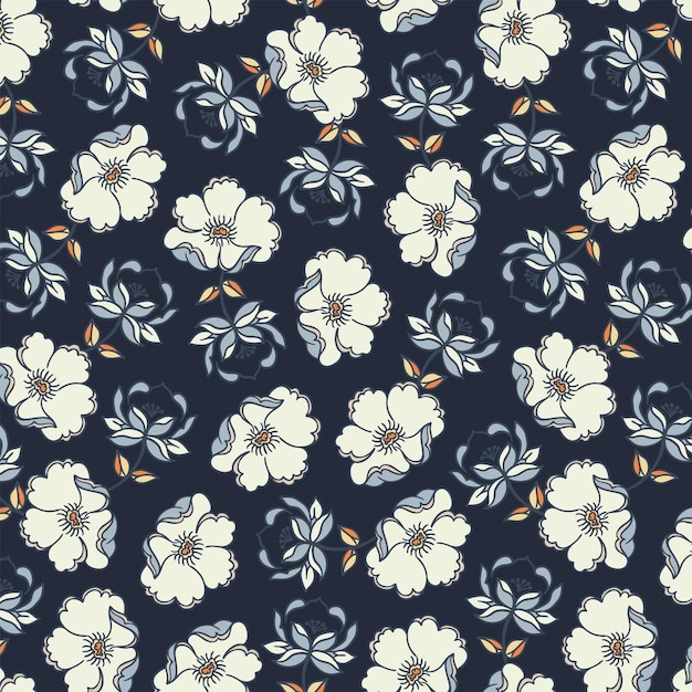 Patrón bonito sin costuras de pequeñas flores Fondo floral simple para textiles