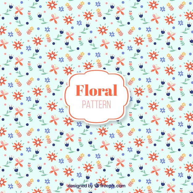 Patrón bonito de flores