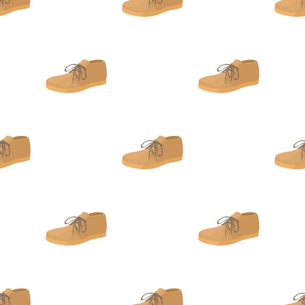 Patrón de bota marrón textura de fondo sin costuras repetición de papel tapiz vector geométrico