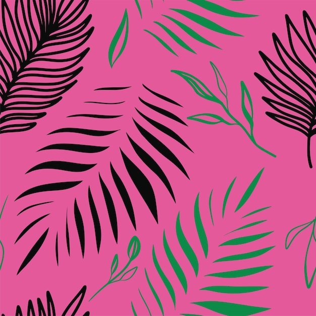 Patrón botánico exótico moderno Patrón floral abstracto contemporáneo sin costuras