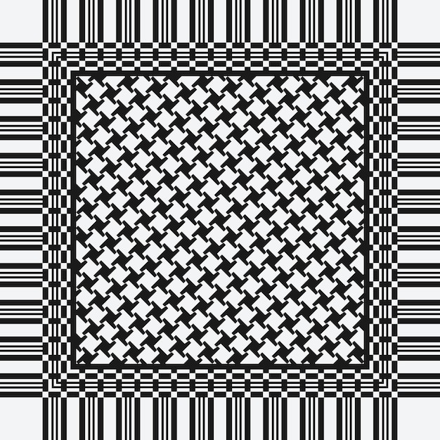 El patrón de la bufanda keffiyeh
