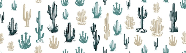 Patrón de cactus
