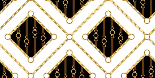 Patrón de cadenas sin costuras Diseño para papel tapiz de tela para envolver el fondo