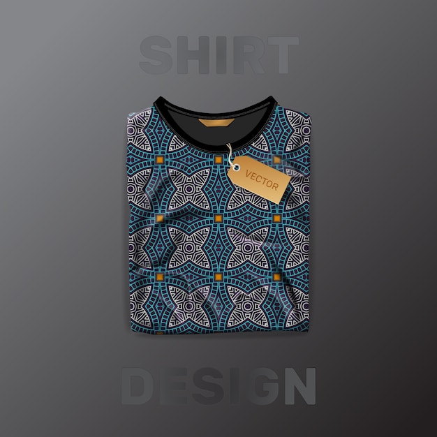 Vector patrón de camisa sin costuras