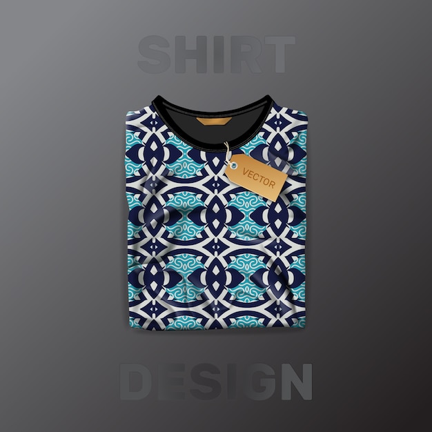 Vector patrón de camisa sin costuras