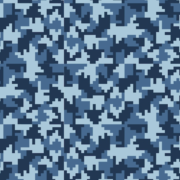 Vector un patrón de camuflaje azul que es azul y negro.