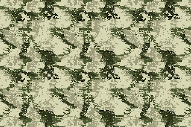 Patrón de camuflaje digital de diseño plano