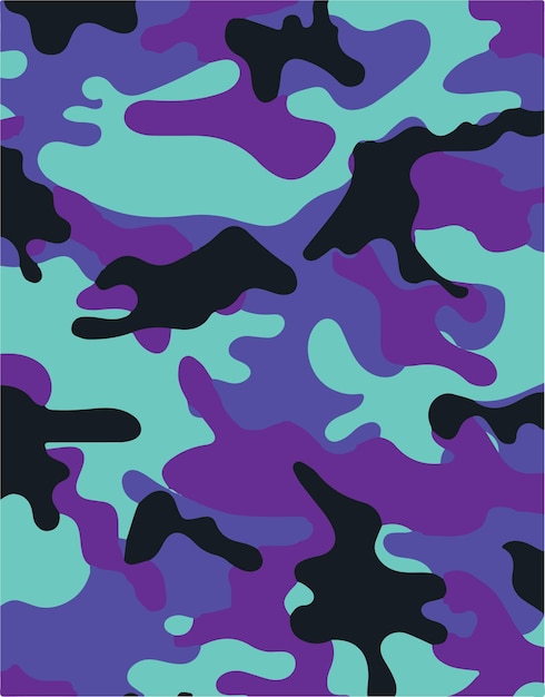 Patrón de camuflaje de fondo Ilustración vectorial sin costuras Camo de enmascaramiento de estilo de ropa clásico