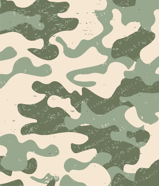 Patrón de camuflaje de fondo Ilustración vectorial sin costuras Camo de enmascaramiento de estilo de ropa clásico