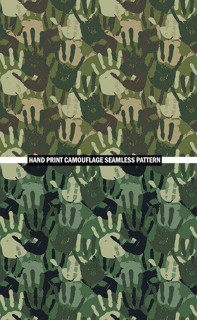 PATRÓN DE CAMUFLAJE INCONSÚTIL DE IMPRESIÓN A MANO