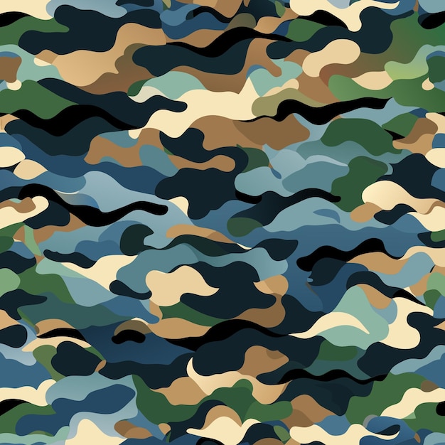 Patrón de camuflaje vectorial para trabajos de diseño profesional
