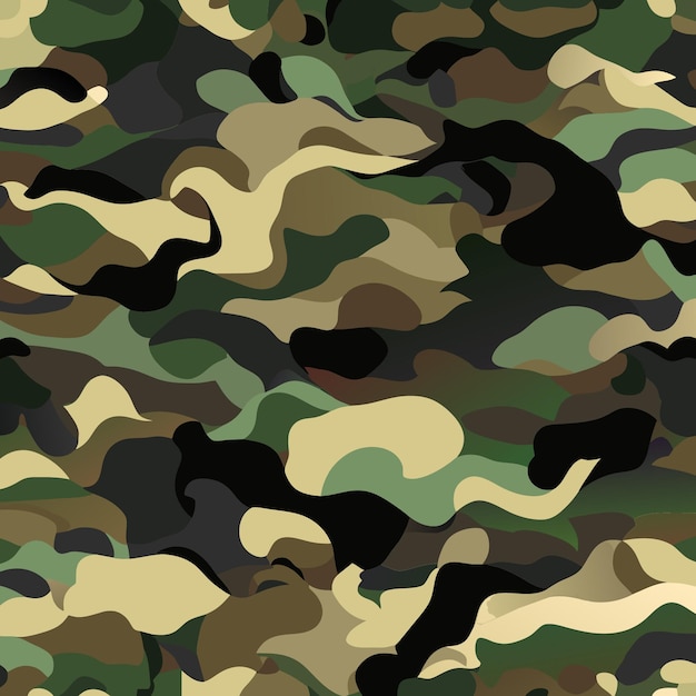 Patrón de camuflaje vectorial para trabajos textiles y de impresión