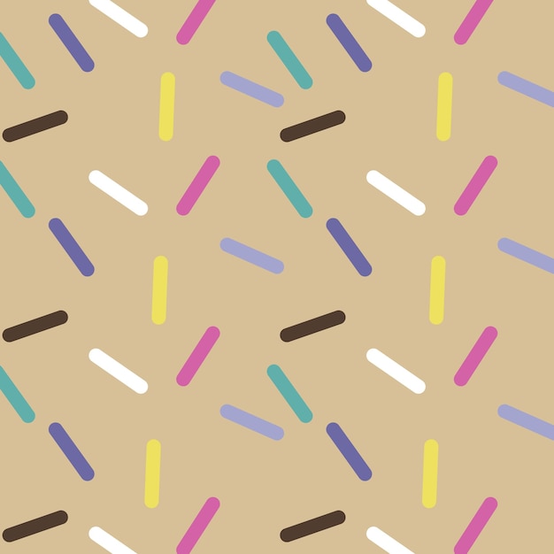 un patrón con caramelos coloridos en un fondo beige