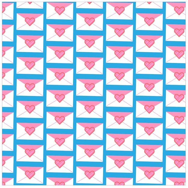 El patrón de las cartas de amor rosas lindas