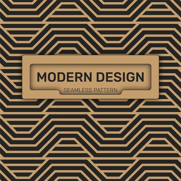 Un patrón de cartón marrón y negro con un rectángulo que dice diseño moderno.