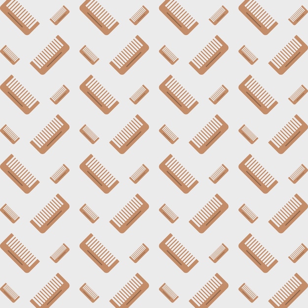 Patrón de cepillo para el cabello hermoso fondo de ilustración vectorial repetitivo