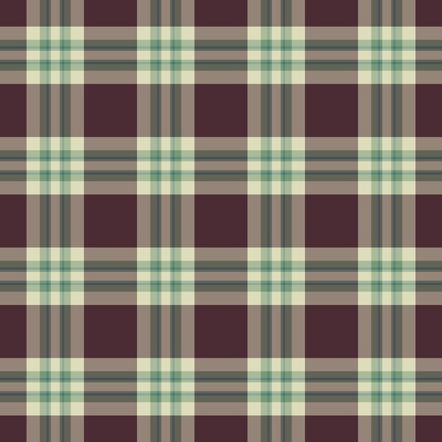 Patrón de chequeo en cuadros de fondo de vector sin costuras con una textura de tela tartan