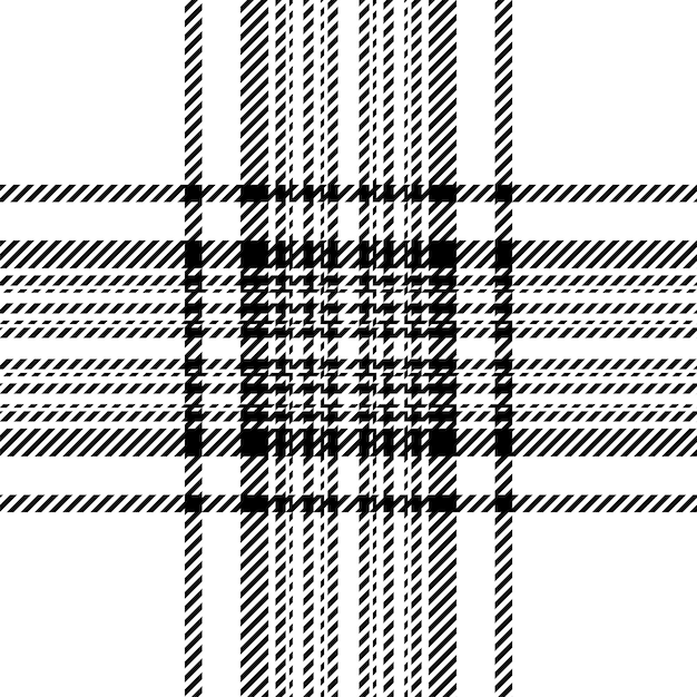 Patrón de cheques a cuadros en blanco y negro Textura de tela sin costuras Impresión textil de tartán