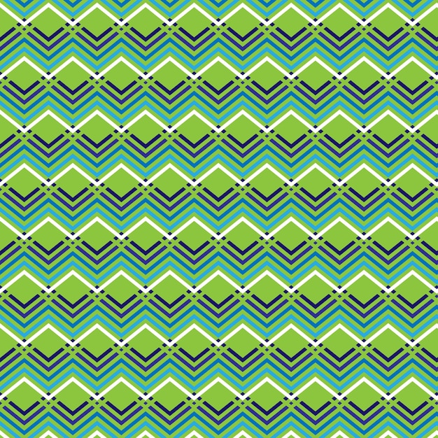 Patrón de chevrón geométrico en azul azulado y verde