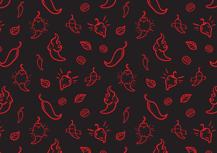 Vector patrón de chile picante