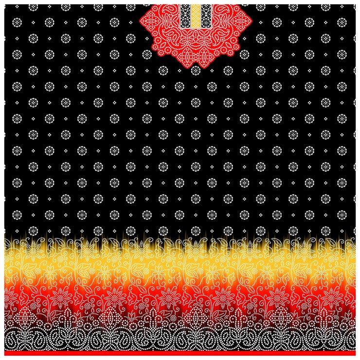 patrón chunri textil multicolor