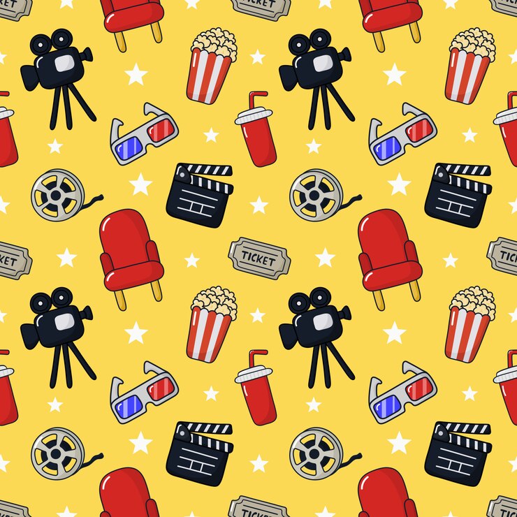 Vector patrón de cine sin fisuras.