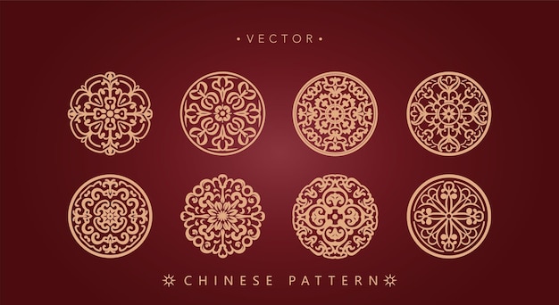 Patrón circular del año nuevo lunar chino