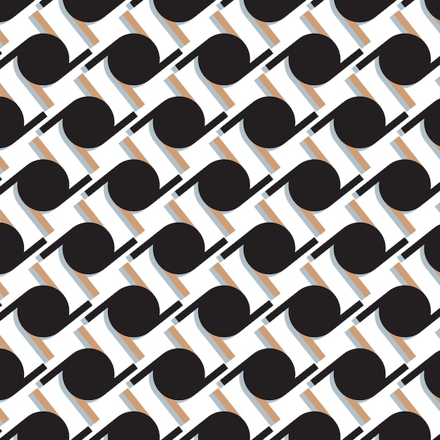 Patrón circular fondo de lujo diseño geométrico formas redondas abstractas motivo vector sin costuras