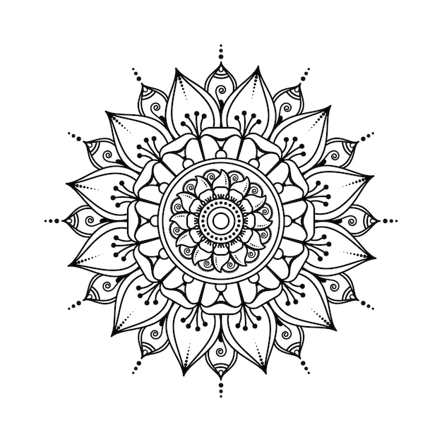 Patrón circular en forma de mandala. Adorno decorativo en estilo étnico oriental