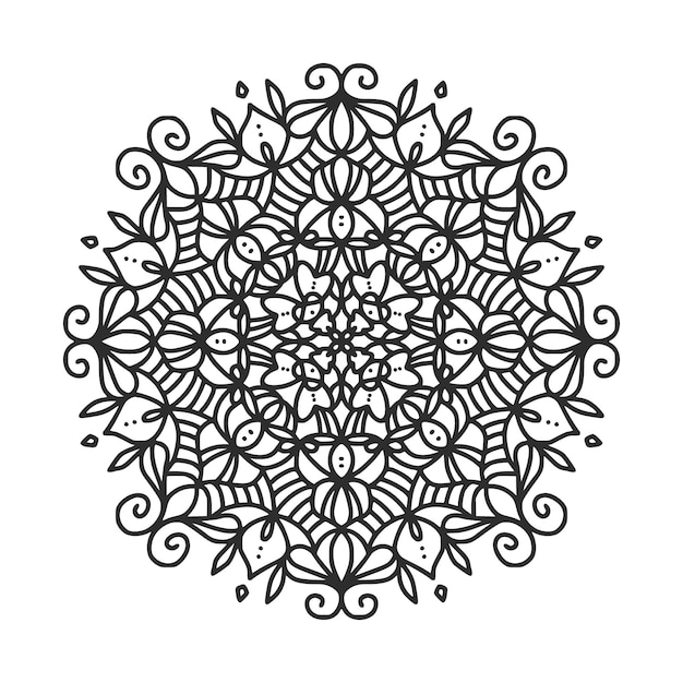 Patrón circular en forma de mandala para la decoración del tatuaje Henna Mehndi Adorno decorativo en et