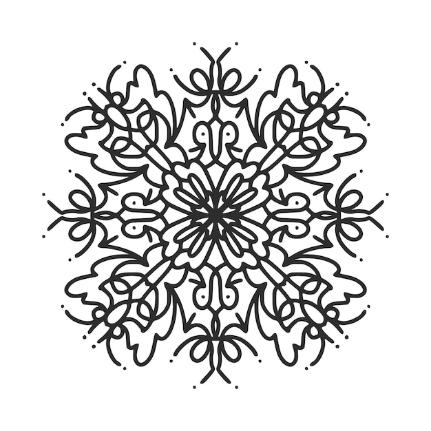 Patrón circular en forma de mandala para la decoración del tatuaje Henna Mehndi Adorno decorativo en et
