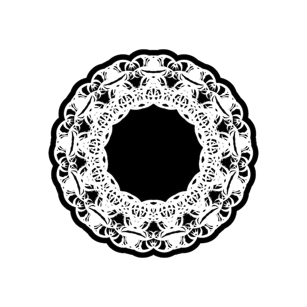 Patrón circular en forma de mandala para la decoración del tatuaje Henna Mehndi