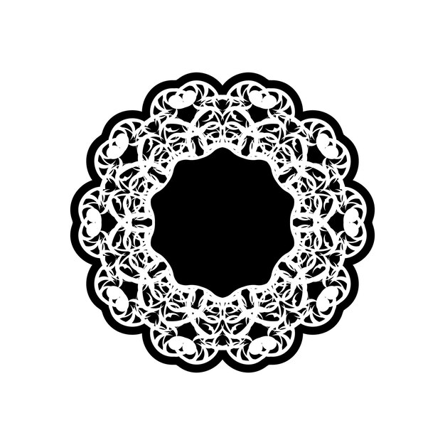 Patrón circular en forma de mandala para la decoración del tatuaje Henna Mehndi