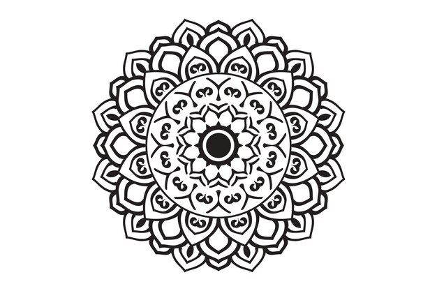 Patrón circular en forma de mandala para la decoración del tatuaje Henna Mehndi