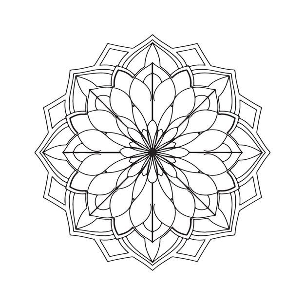 Patrón circular en forma de mandala estilo Mehndi patrón decorativo en estilo oriental color