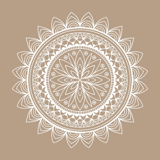 Patrón circular en forma de mandala estilo oriental étnico decorativo