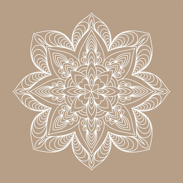 Patrón circular en forma de mandala estilo oriental étnico decorativo