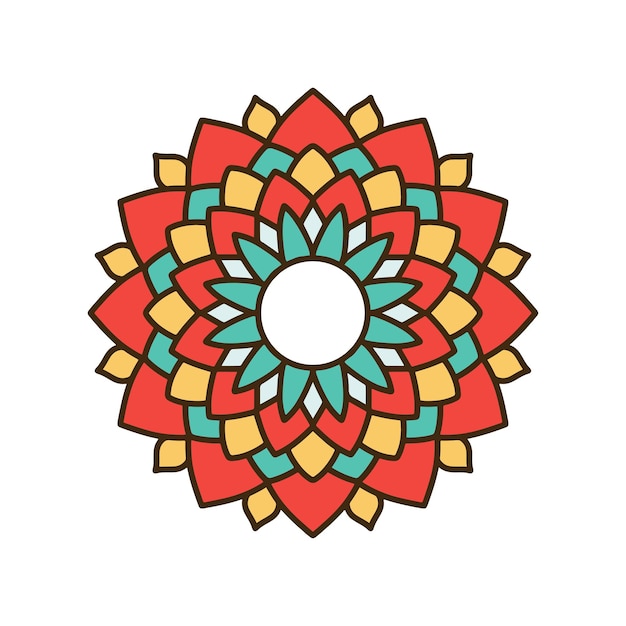 Patrón circular en forma de mandala Patrón oriental Islam Árabe Indio turco Pakistán chino